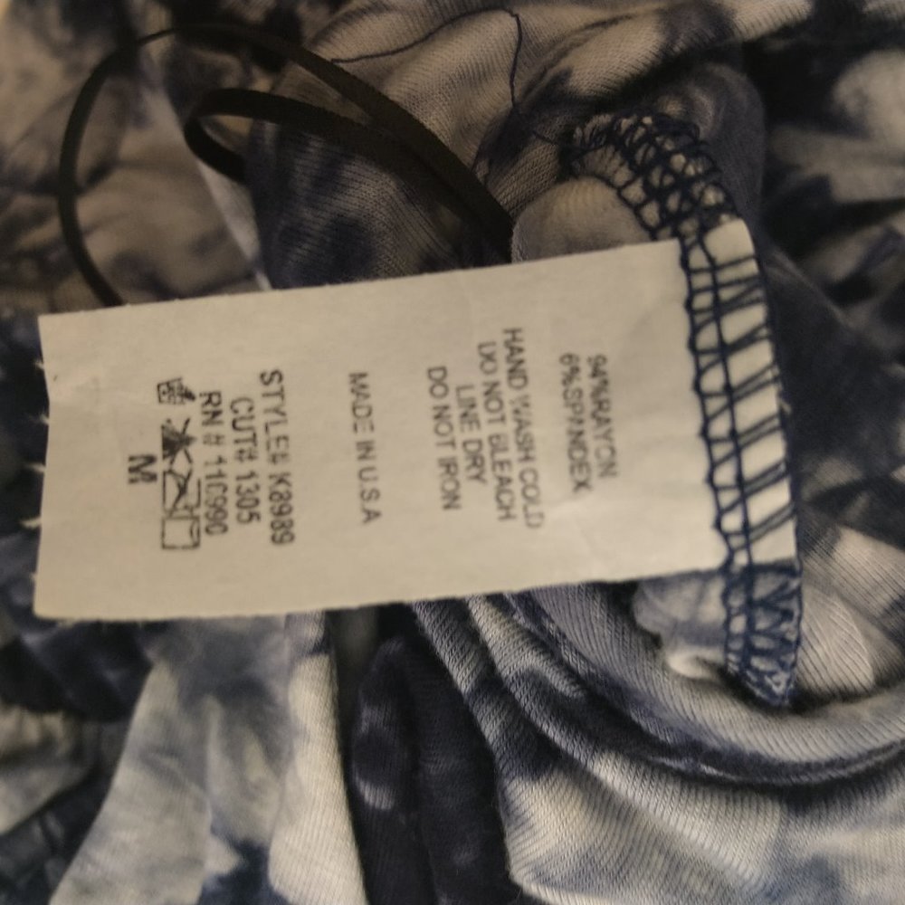Ginger G Tie Dye ROMPER Blue & White Sz M - Picture 8 of 8